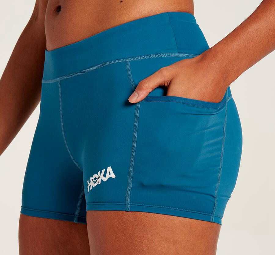 Hoka One One Performance Knit Shorts Dam - Blå - IOPSG-6182